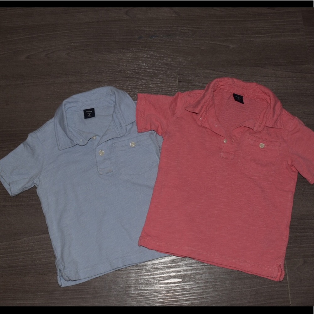 Set of 2 babyGap polos, light blue and coral